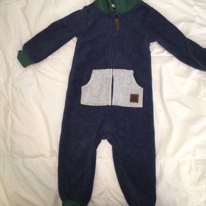 Boys Carter's 12 month fleece zip up onesie
